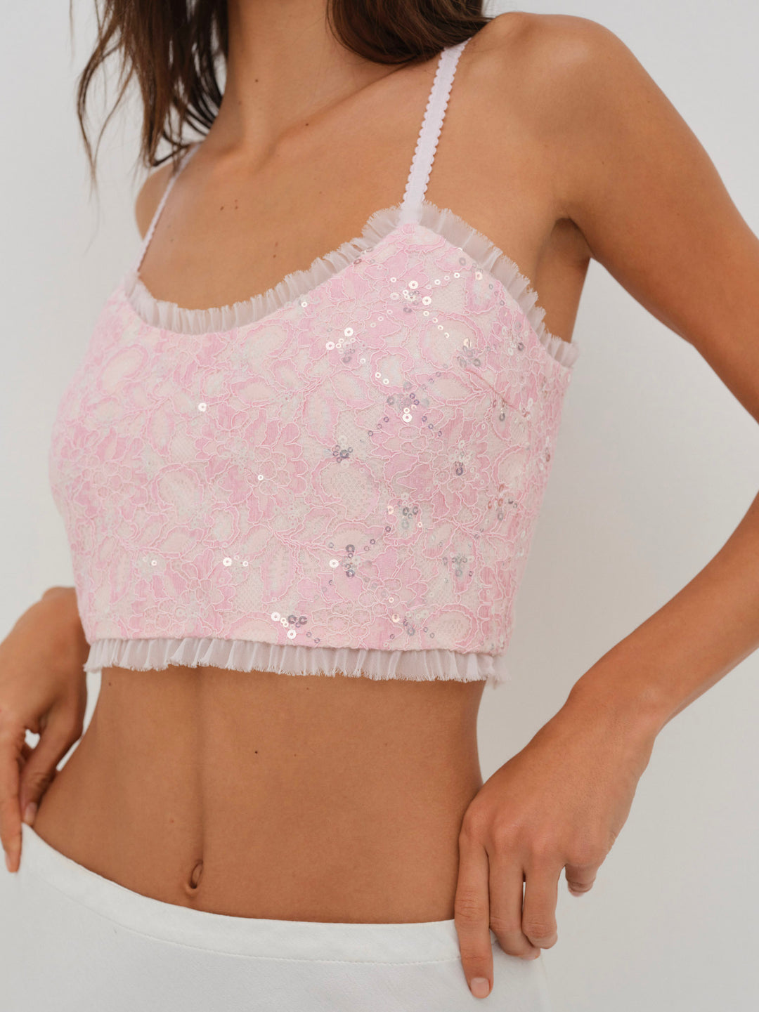 For Love and Lemons Isabeau Sleep Top - Pink