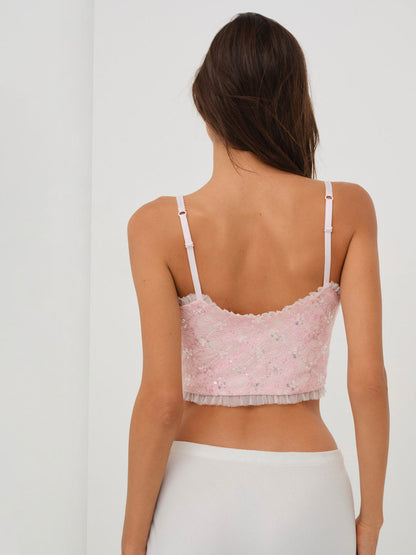 For Love and Lemons Isabeau Sleep Top - Pink