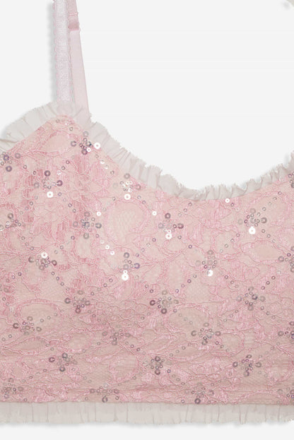 For Love and Lemons Isabeau Sleep Top - Pink
