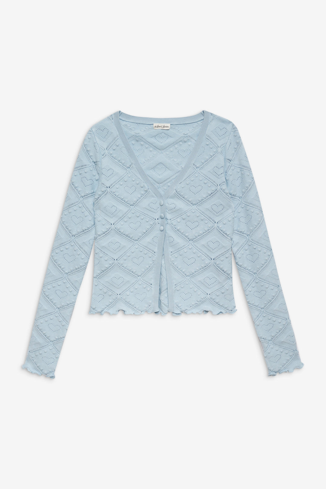 For Love and Lemons Coco Knit Cardigan - Baby Blue