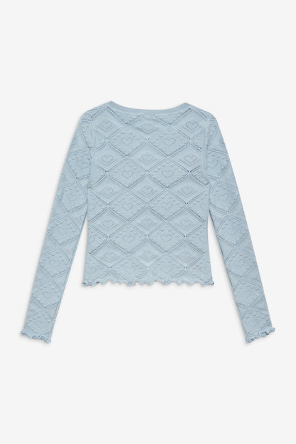 For Love and Lemons Coco Knit Cardigan - Baby Blue
