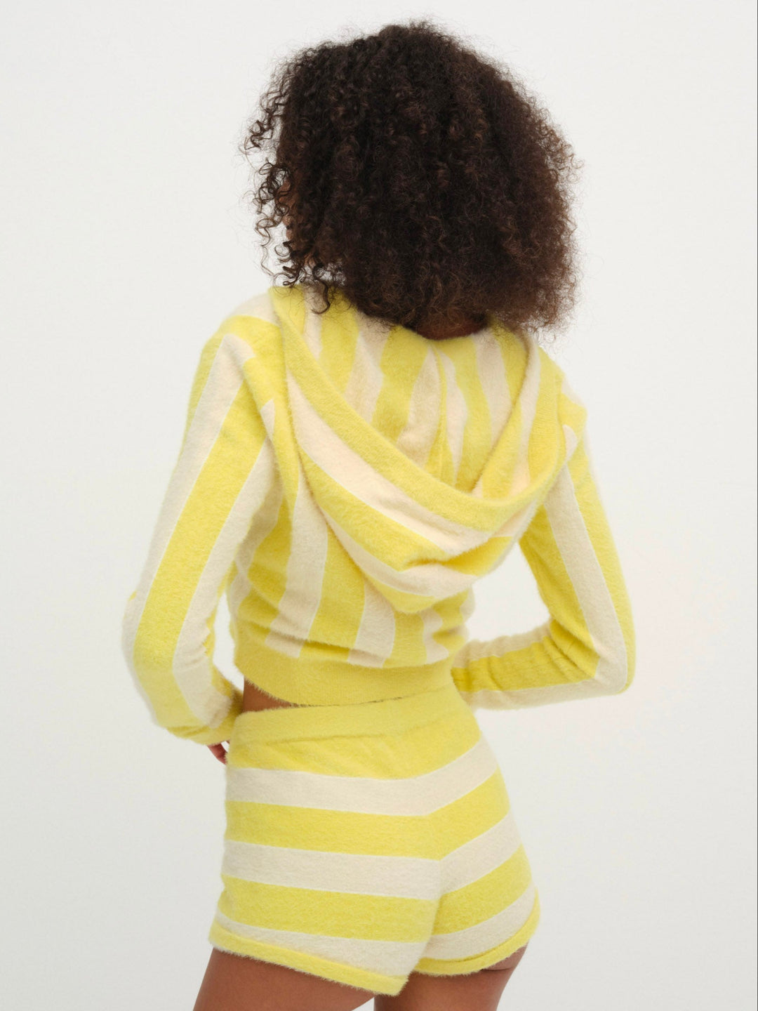 For Love and Lemons Sleepy Stripe Shorts - Yellow