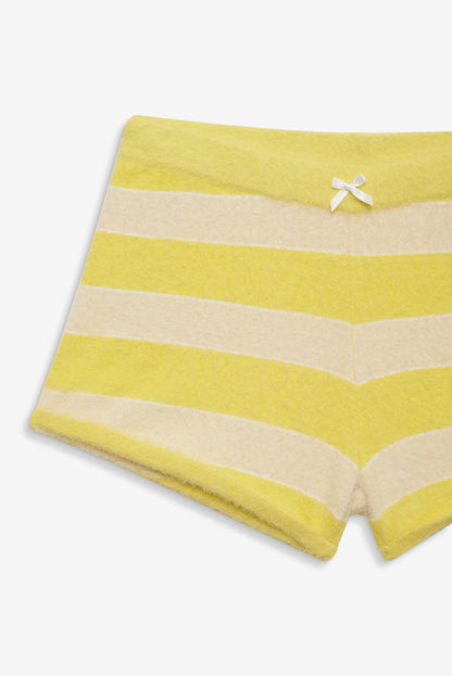 For Love and Lemons Sleepy Stripe Shorts - Yellow