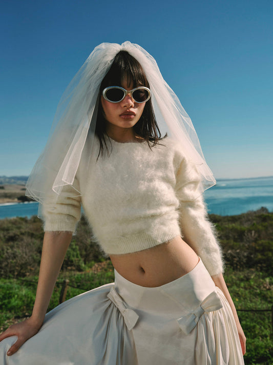 For Love and Lemons Dove Sweater - White