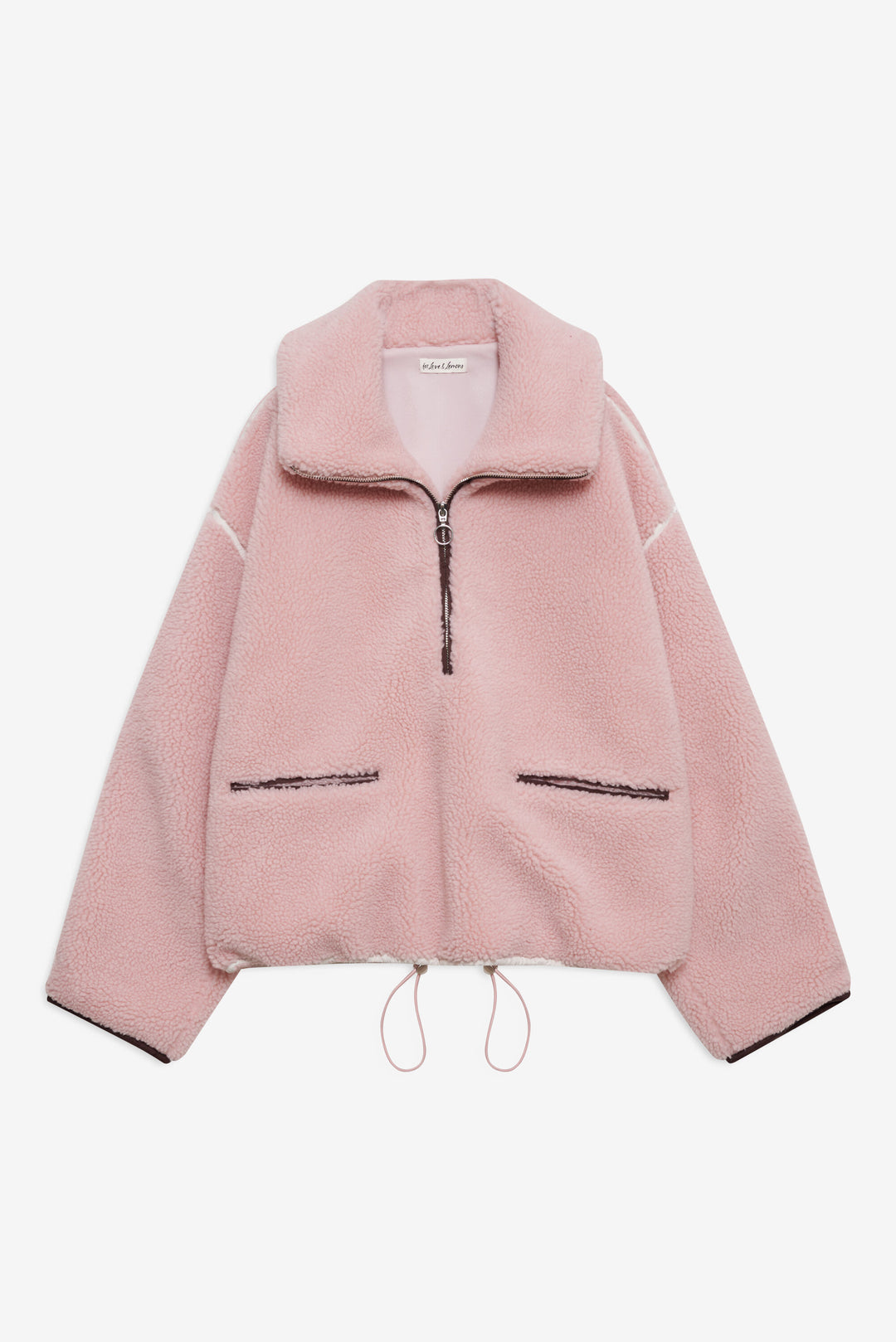 For Love and Lemons Melody Pullover Sherpa Jacket - Pink