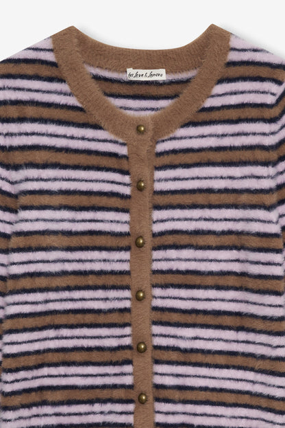 For Love and Lemons Nora Striped Cardigan - Blue