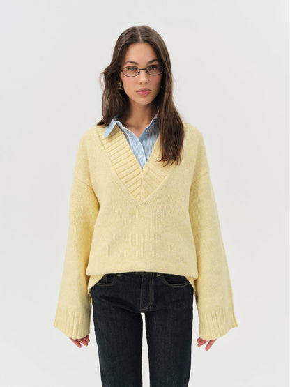 For Love and Lemons Amelia Sweater - Yellow