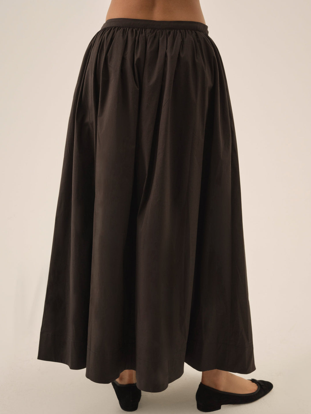 For Love and Lemons Train Station Poplin Maxi Skirt - Black