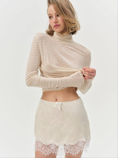 For Love and Lemons Madalie Slip Skirt - Cream