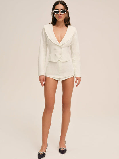 For Love and Lemons Etta Skort - Ivory