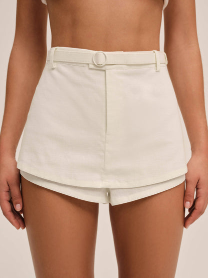 For Love and Lemons Etta Skort - Ivory