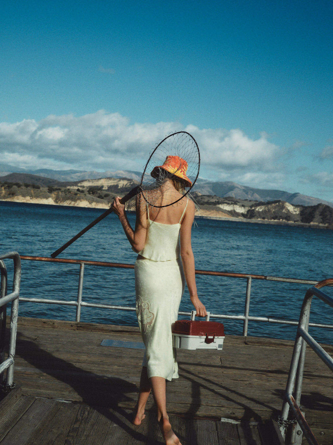 For Love and Lemons Sunrise Midi Skirt - Yellow