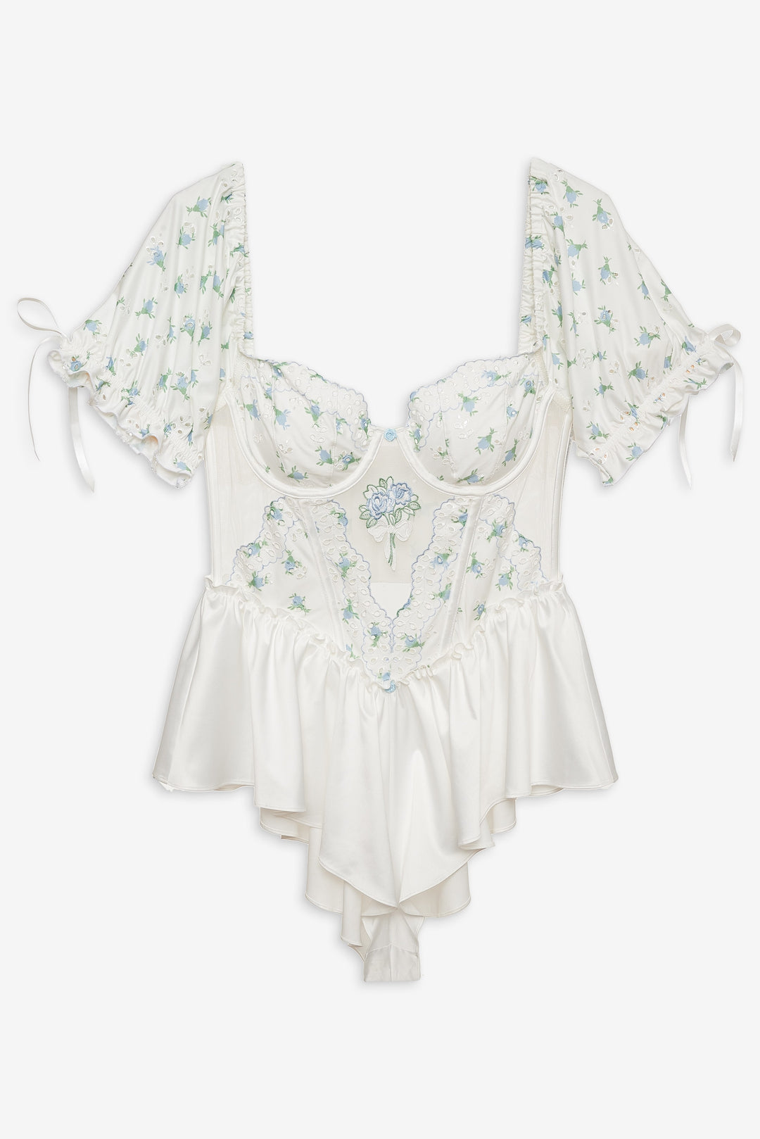 For Love and Lemons Budding Blossom Sleep Romper - White