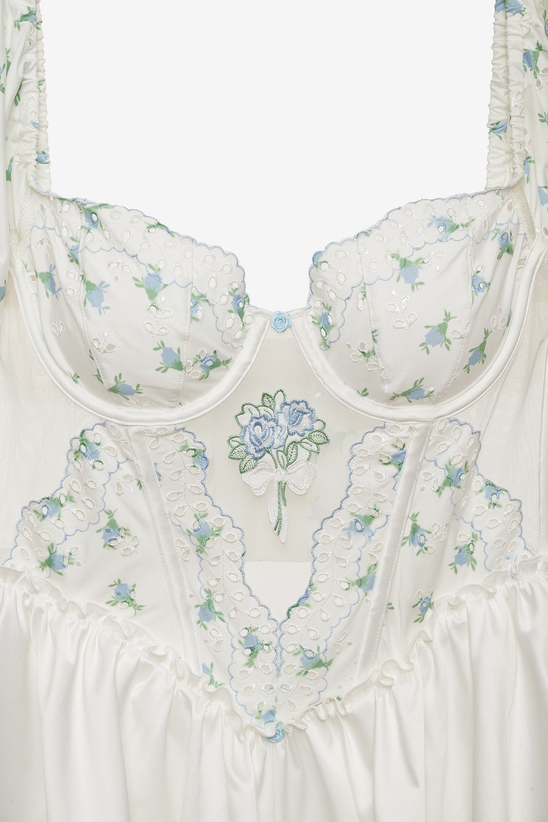 For Love and Lemons Budding Blossom Sleep Romper - White