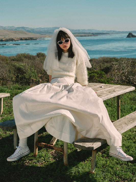 For Love and Lemons Orsa Maxi Skirt - White