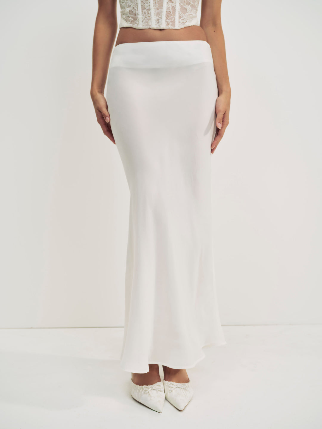 For Love and Lemons Lena Maxi Skirt - Cream