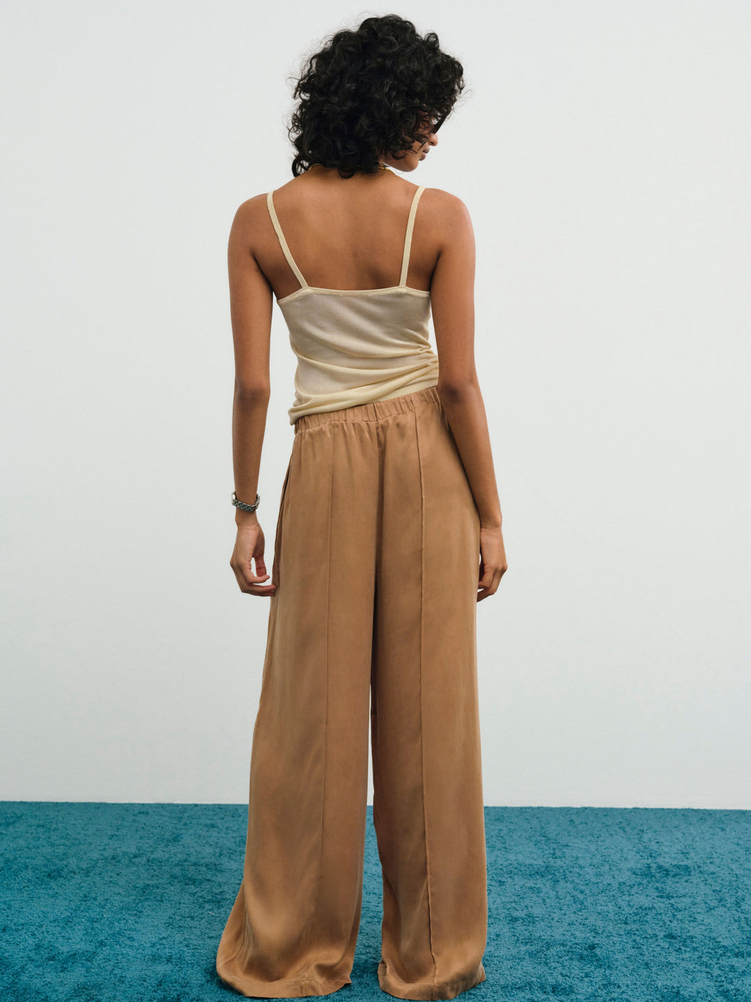 For Love and Lemons Clarabell Wide-Leg Pant - CAMEL