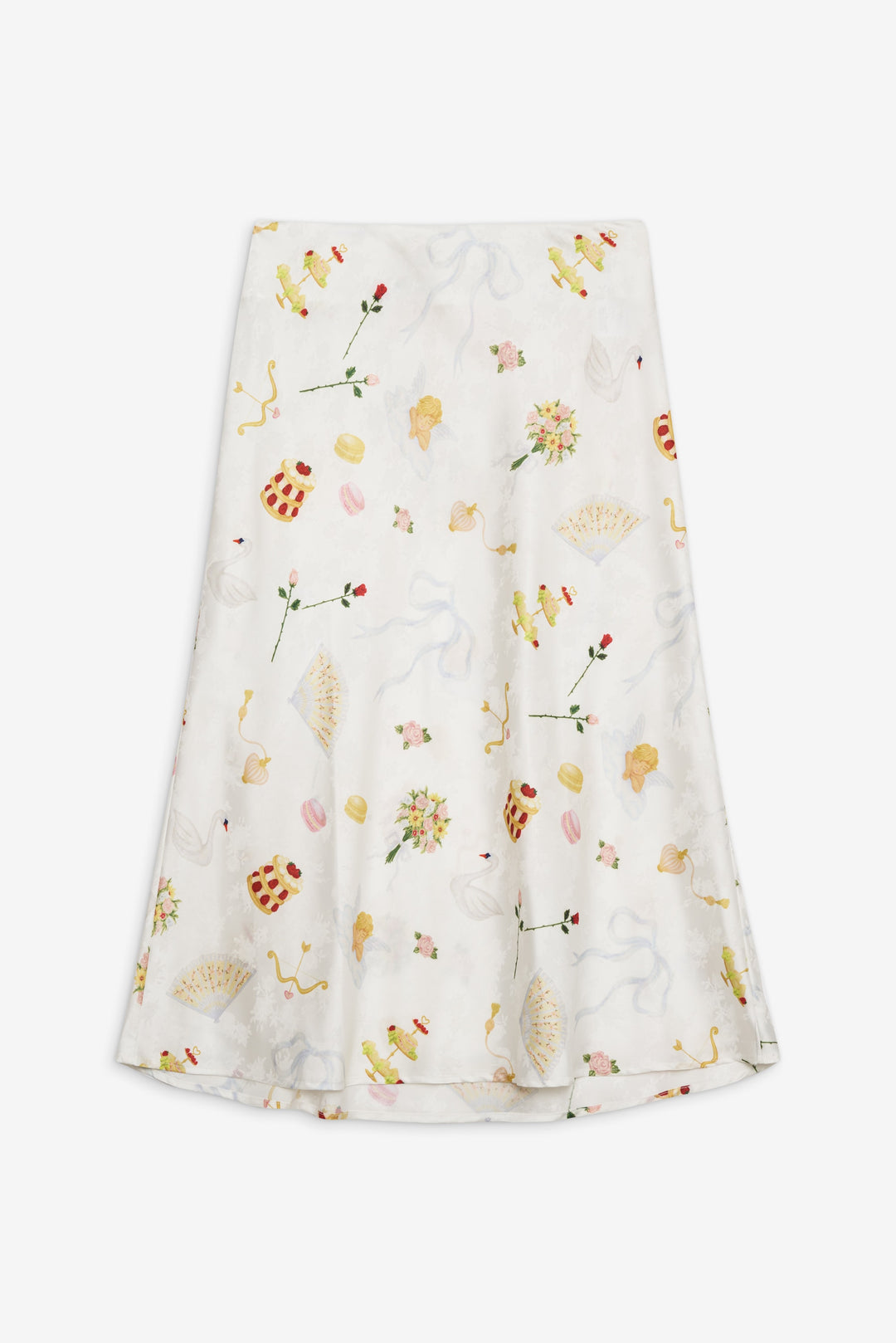 For Love and Lemons Charlise Midi Skirt - White