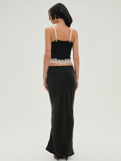 For Love and Lemons Lena Maxi Skirt - Black