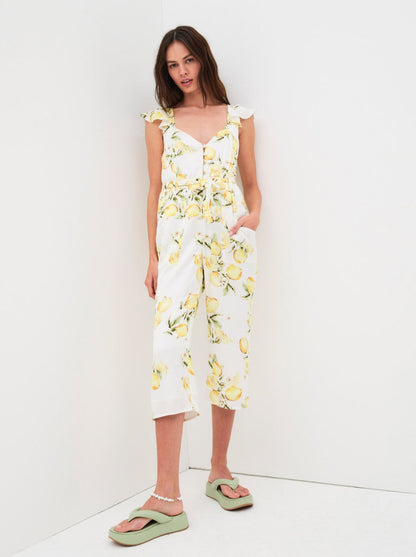 For Love and Lemons Limonada Jumpsuit - Yellow