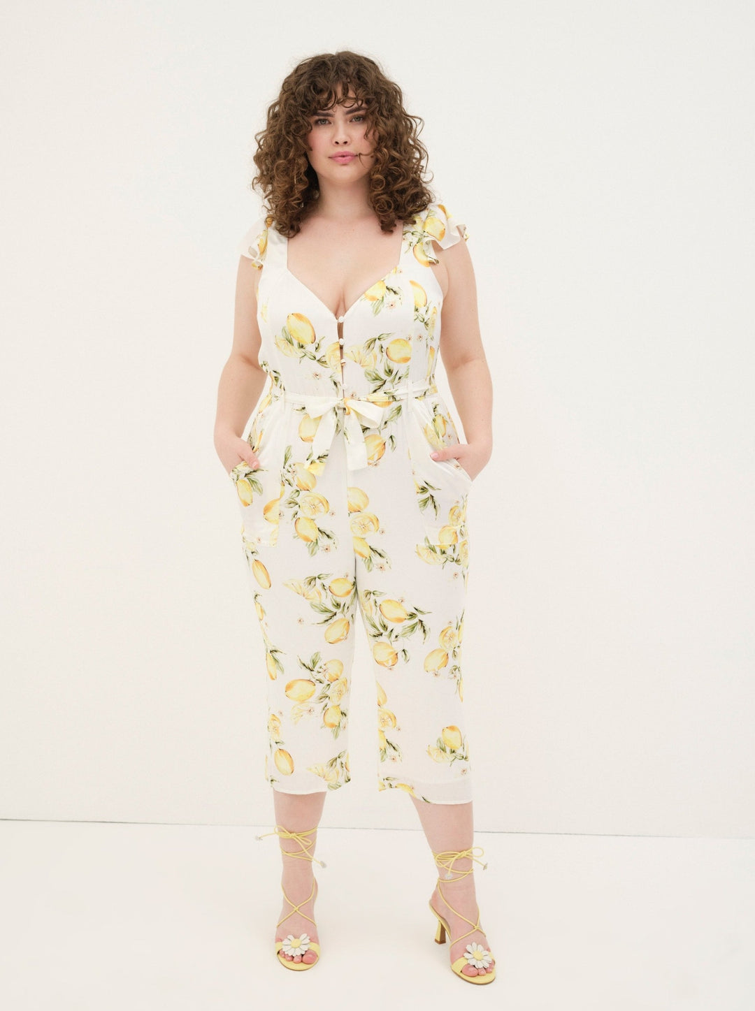 For Love and Lemons Limonada Jumpsuit - Yellow