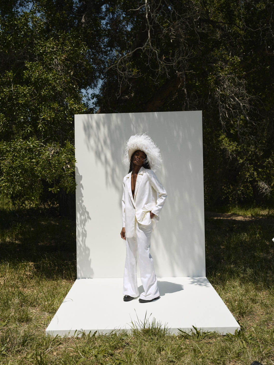 For Love and Lemons Ruth Wide-Leg Pant - White