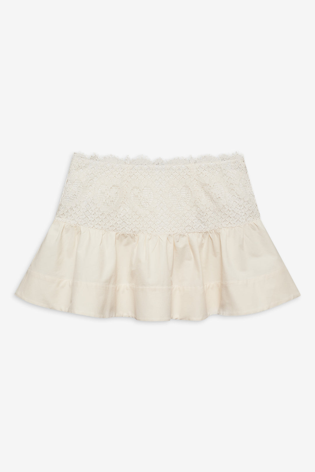 For Love and Lemons Doily Lace Mini Skirt - Cream