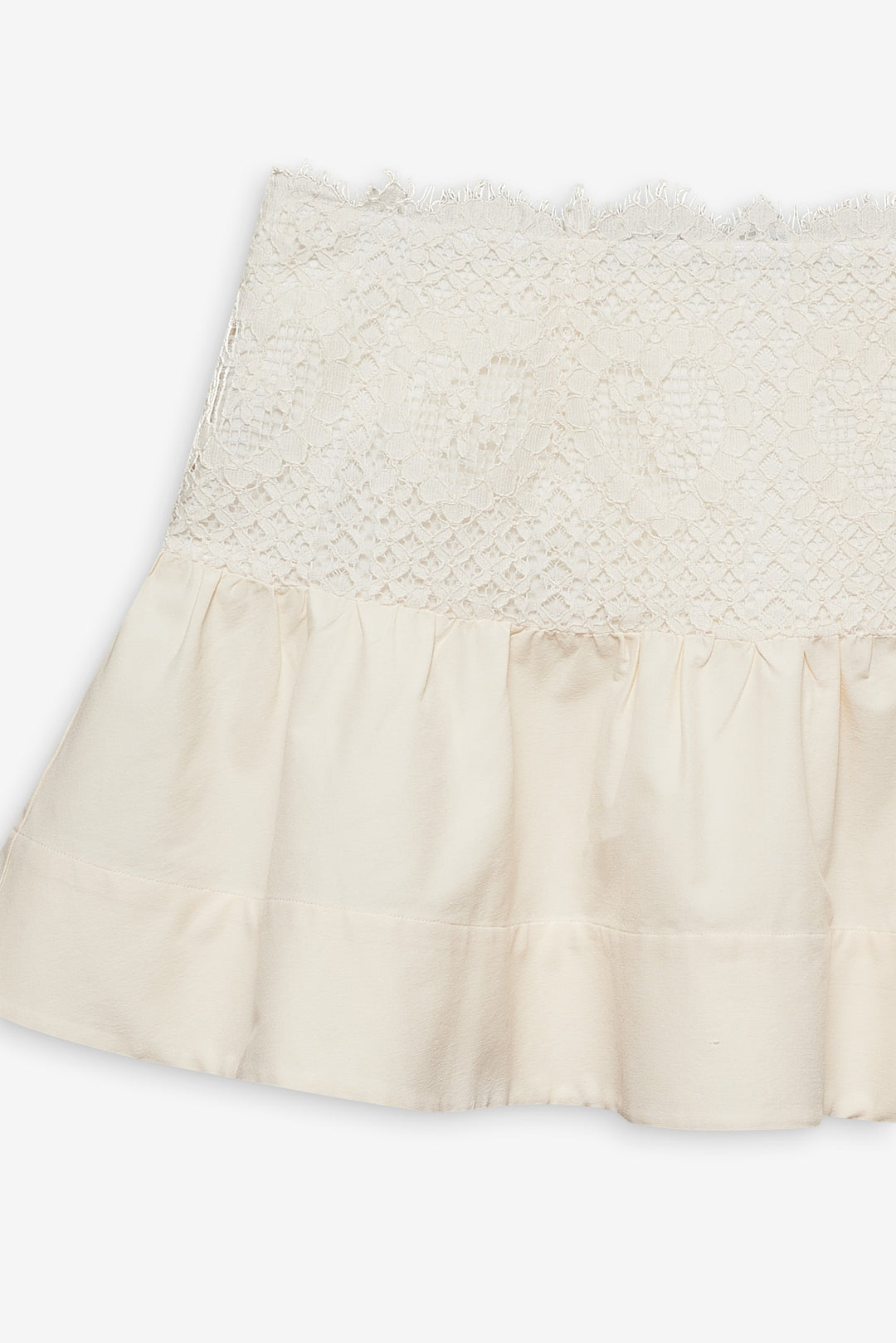For Love and Lemons Doily Lace Mini Skirt - Cream