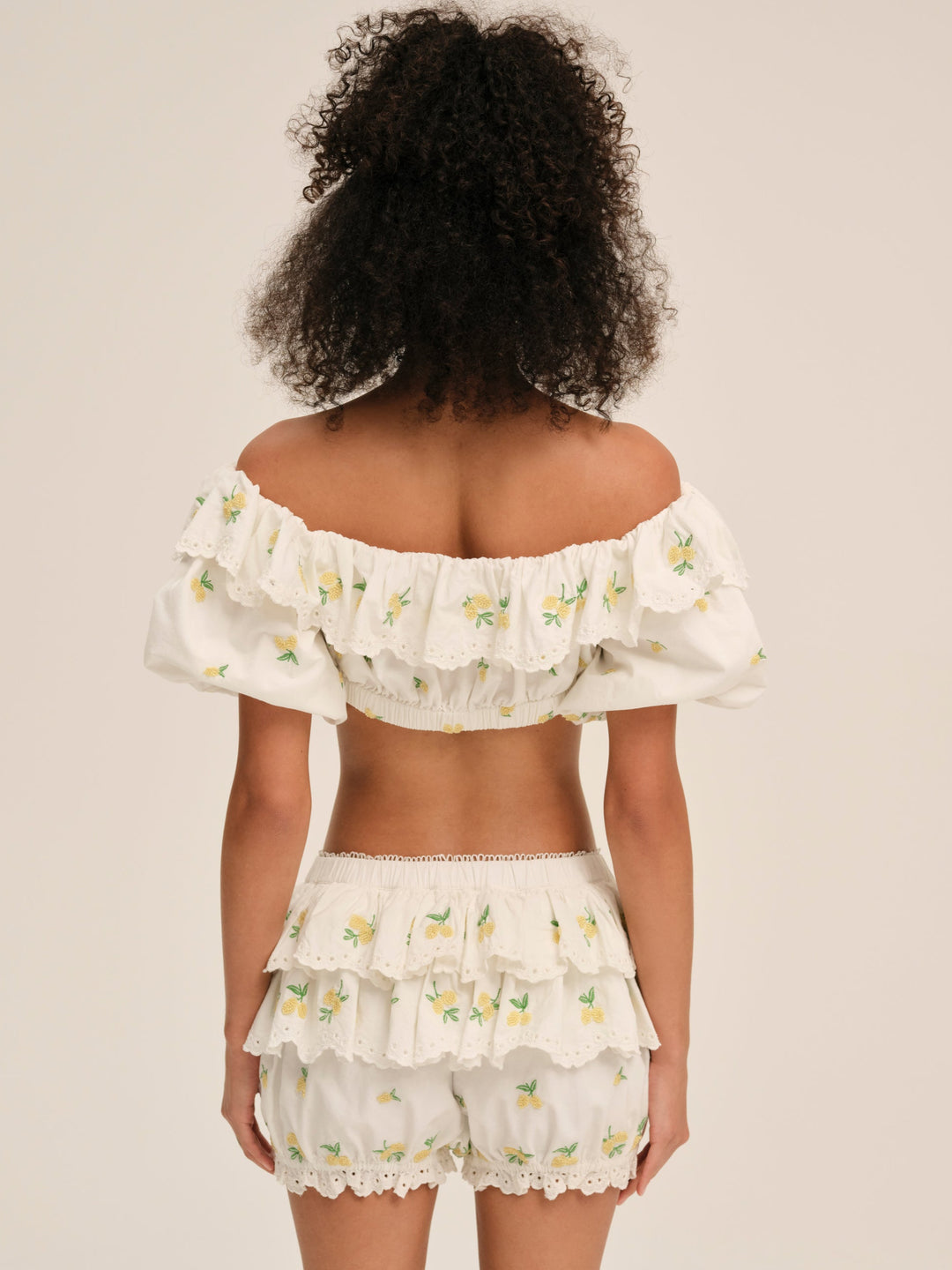 For Love and Lemons Lemon Spritz Bloomer - White