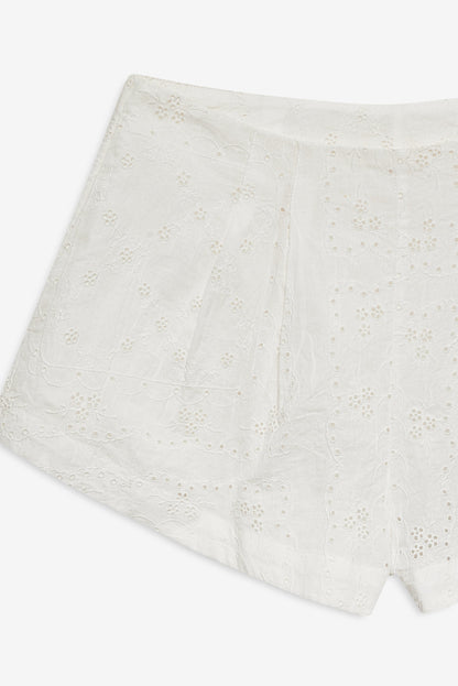For Love and Lemons Handkerchief Short - White