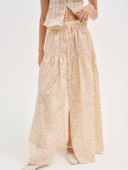 For Love and Lemons Tracy Maxi Skirt - Peach