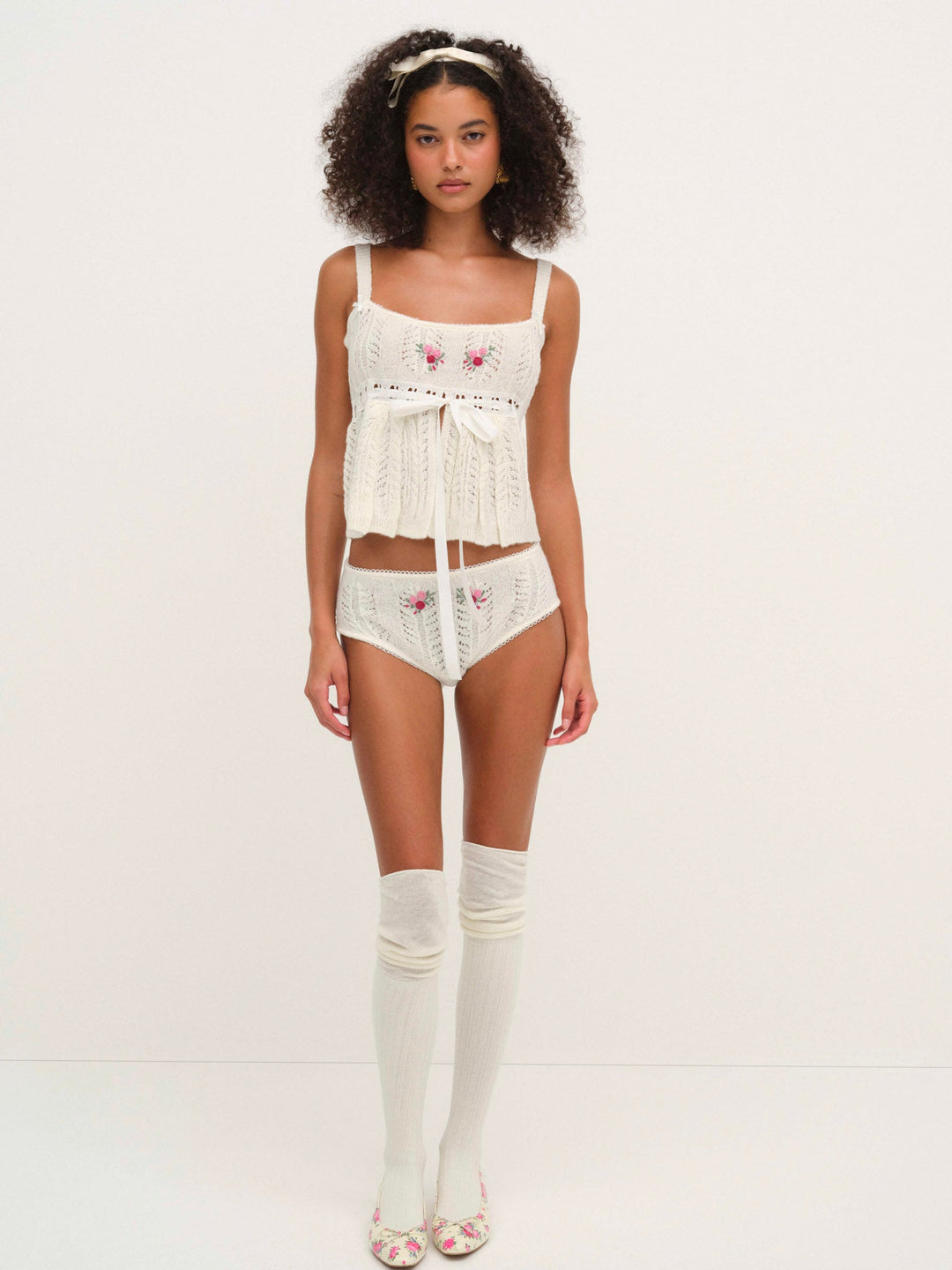 For Love and Lemons Nathalie Cheeky Panty - White