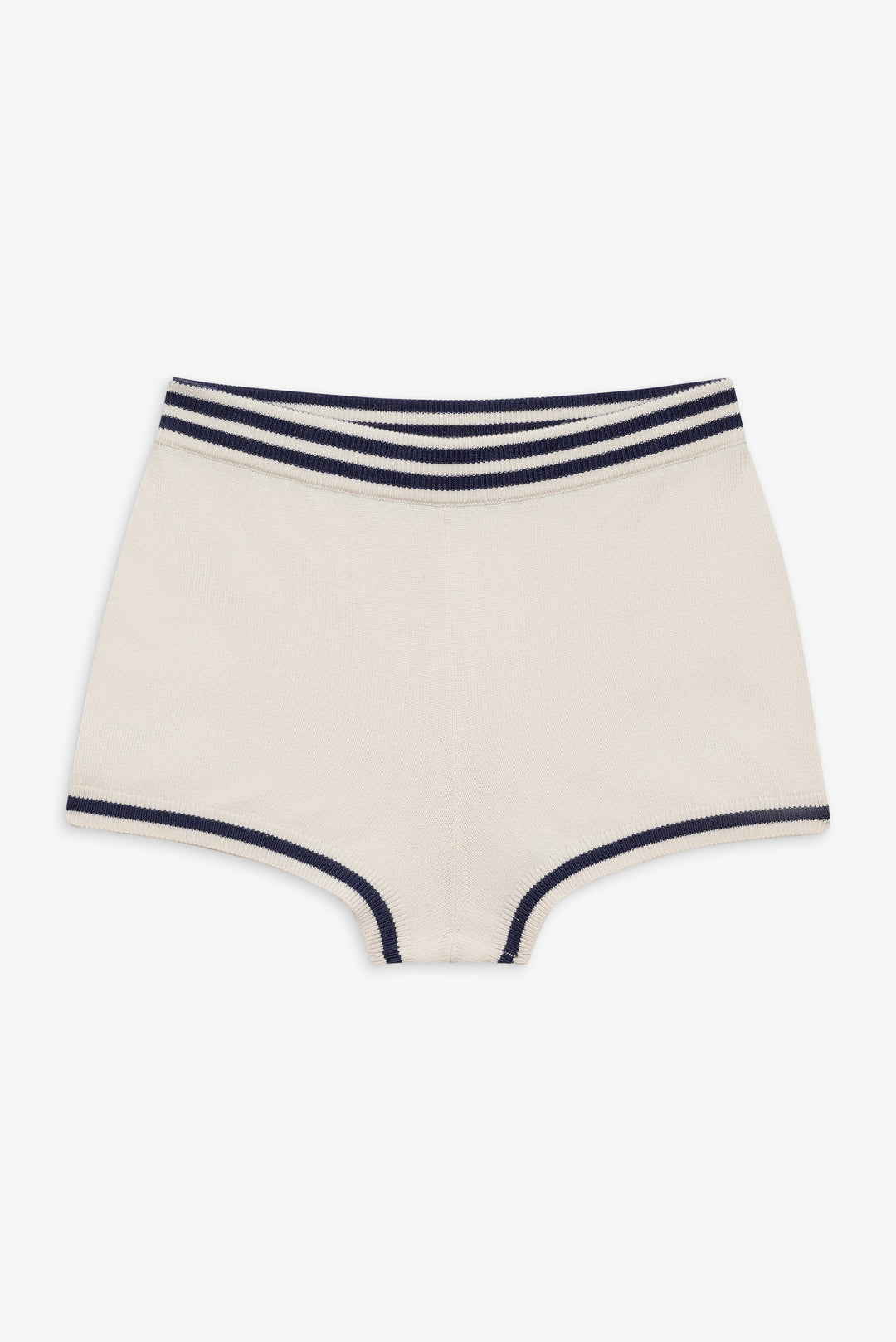 For Love and Lemons Simona Pointelle Striped Short - Navy