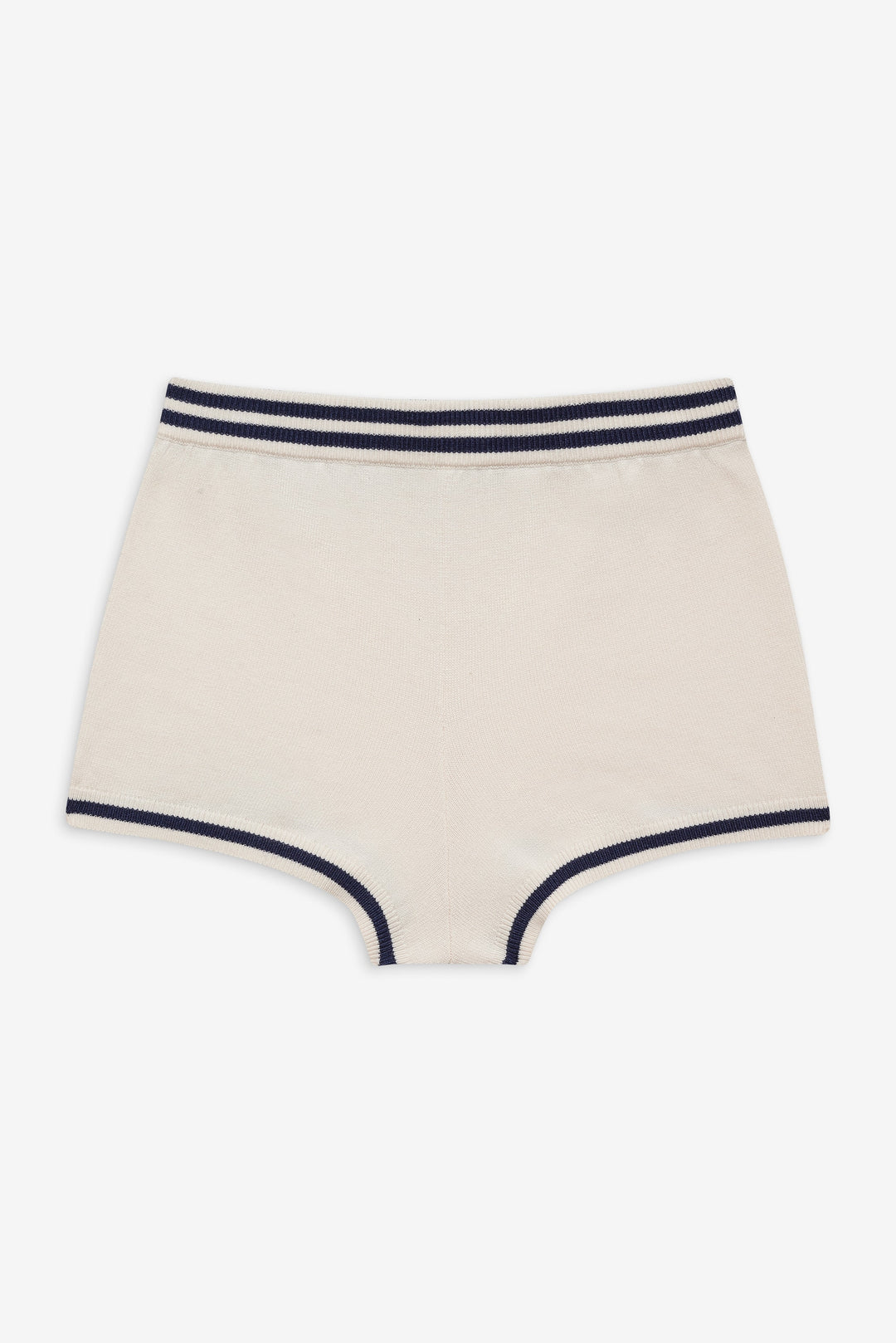 For Love and Lemons Simona Pointelle Striped Short - Navy