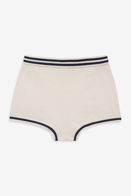 For Love and Lemons Simona Pointelle Striped Short - Navy