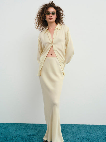 For Love and Lemons Clarabell Maxi Skirt - Yellow