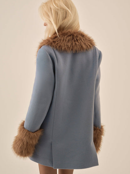 For Love and Lemons Jackie Coat - Blue
