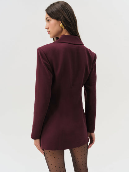For Love and Lemons Selena Blazer - Burgundy
