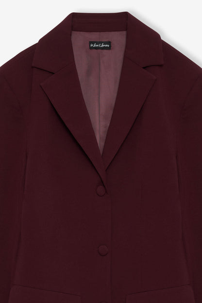 For Love and Lemons Selena Blazer - Burgundy