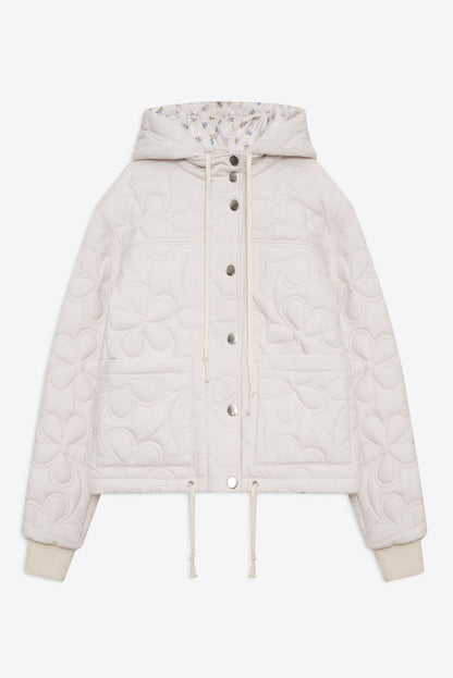 For Love and Lemons Isabel Quilted Puffer Jacket - Cream