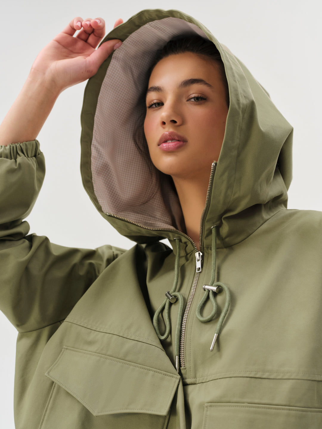 For Love and Lemons Alessia Pullover Jacket - Green