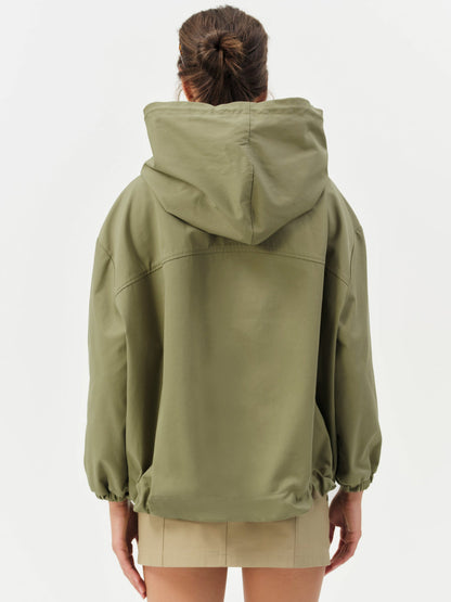 For Love and Lemons Alessia Pullover Jacket - Green