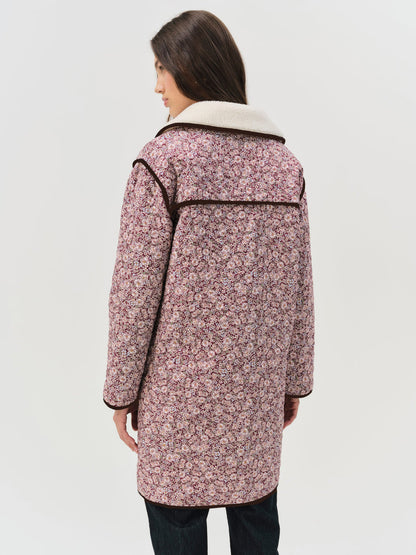 For Love and Lemons Marlene Floral Chore Coat - Purple