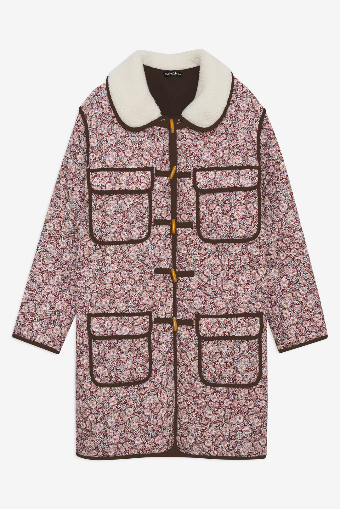 For Love and Lemons Marlene Floral Chore Coat - Purple