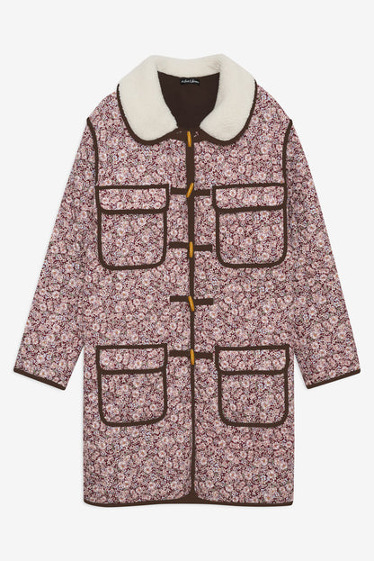 For Love and Lemons Marlene Floral Chore Coat - Purple