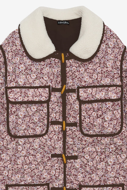 For Love and Lemons Marlene Floral Chore Coat - Purple