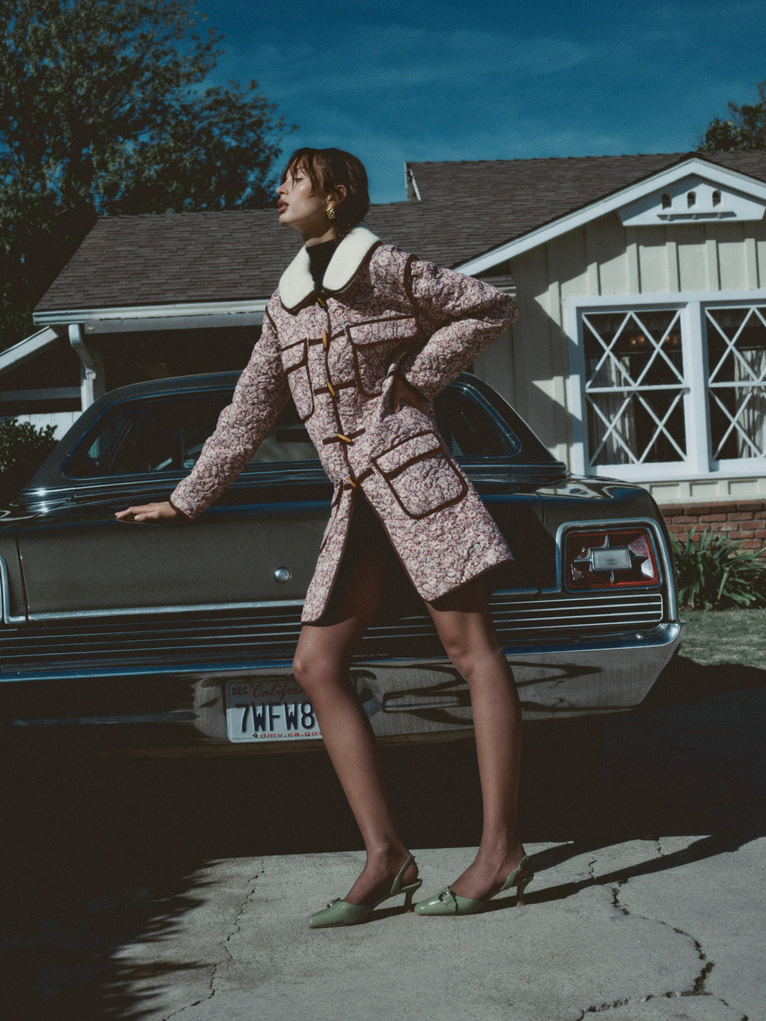 For Love and Lemons Marlene Floral Chore Coat - Purple