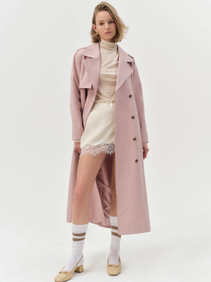 For Love and Lemons Reese Trench Coat - Mauve