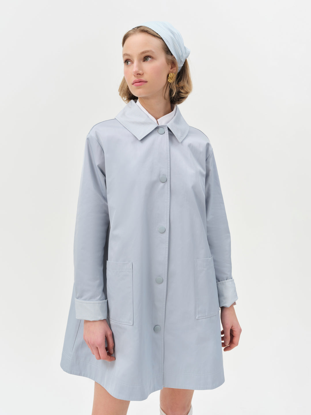 For Love and Lemons Leslie Button-Up Jacket - Blue
