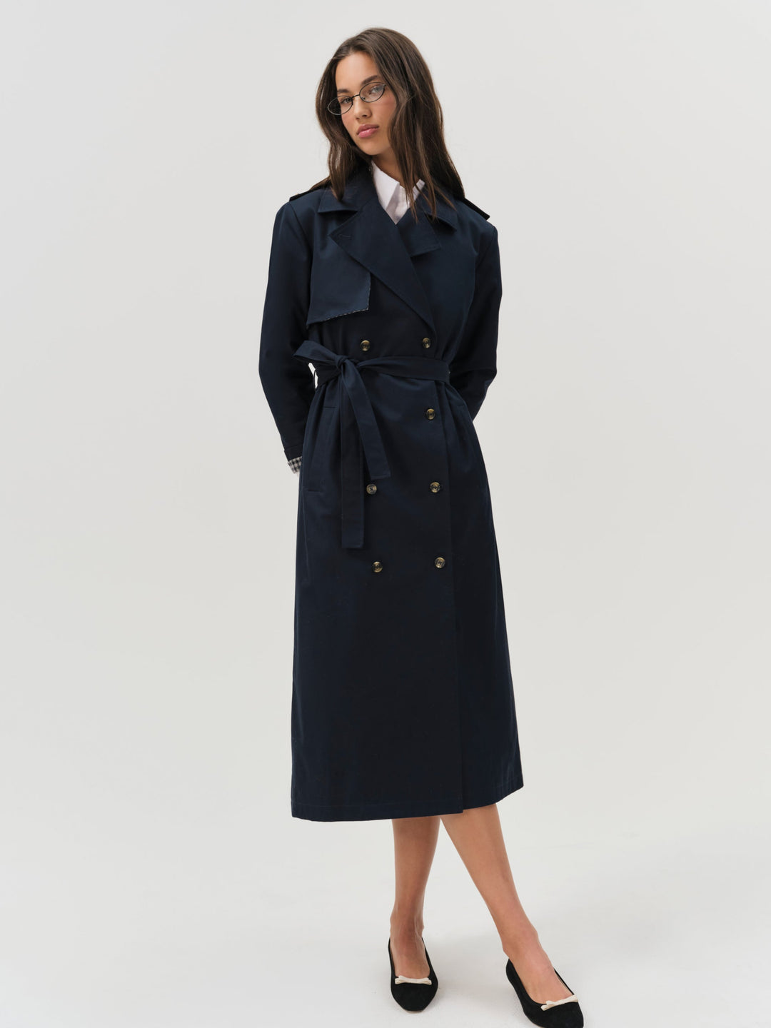 For Love and Lemons Reese Trench Coat - Navy